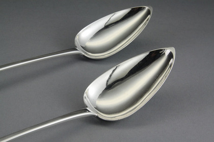 Scottish Provincial Silver Gravy Spoons (Pair) - Robert Keay, Perth